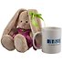 Игрушка мягкая Budi Basa, Зайка Ми в розовом платье в полоску (малыш) - 2