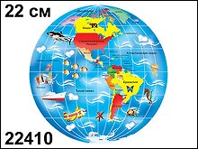 Мяч Глобус (22см) (DS-PP 055) (22410)