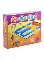 Мозаика пластиковая 120 фишек Диаметр 20мм (М-4330) (4цв.) (2 поля) (Рыжий кот) (3-9л.)