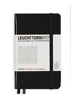 Записная книжка A6, 93 листа в клетку "Classic", твердая обложка, черный, Leuchtturm1917