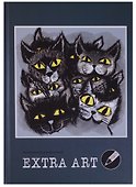 Ежедневник А5 128 листов "Extra Art. Черные кошки" (творческий) - 0
