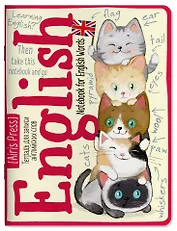 Тетрадь для записи английских слов Айрис, "Весёлые котята", А5, 24 листа