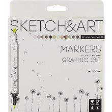 Маркеры для скетчинга 12цв "SKETCH&ART" Графика, Bruno Visconti