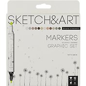 Маркеры для скетчинга 12цв "SKETCH&ART" Графика, Bruno Visconti