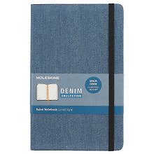 Книга для записей Moleskin Denim Large, твёрдая обложка, синяя, 120 листов, А5