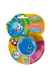 Прыгающий пластилин Смешарики (+глазки) (84753) (3+) (21гр.) (блистер)