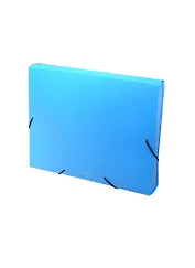 Папка на резинках А4 12 отд. "Neon" голубая, пластик, Erich Krause