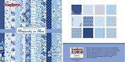 Набор бумаги 15*15 см 190 гр/м, Ноктюрн в голубых тонах, 12 листов