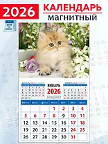 Календарь 2026г 94*167 «Очаровательный котенок» на магните