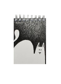 Блокнот А7 100л кл."CATS" тв.обл., мат.лам., выб.УФ-лак, евроспираль, ассорти, MARKER ARTE