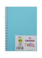 Блокнот для эскизов А6 50л "Notes" 120г/м2, гол.пласт.обл, спираль, Canson