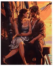 Картина по номерам холст на подрамнике "На корабле", 40 х 50 см