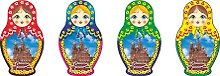 Сувенир АКМ Магнит "Матрешка Спас-на-Крови" в асс. 02-34AS1-01