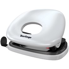 Дырокол «Round», Berlingo, 10 листов, пластиковый, белый