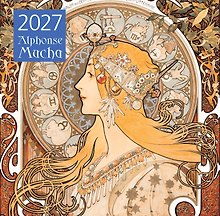 Альфонс Муха. Календарь настенный на 2027 год (300х300 мм)