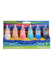 Краски акриловые перламутровые Color game (КА6ПР-ИЦ) (6цв.х27мл) (упаковка) (SchoolФормат)