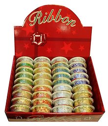 Лента 2,5см*2,7м тканевая армированная с металл рисунком, Л2-2,7Т