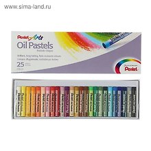 Пастель масляная 25цв к/к, Pentel