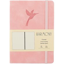 Записная книжка «Harmony. Розовый» А6+, 80 листов, сшивка, экокожа, Listoff