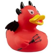 Игрушка для ванной, уточка резиновая FUNNY DUCKS "Уточка дьявол" (1829)