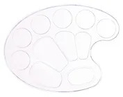 Палитра для смешивания красок прозрачная, овальная, Рисовашка