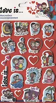 Наклейки объемные многоразовые "Love is 3"