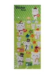 Наклейки Sticker World Коты праздничные (ZC-B022) (11097504) (3+) (упаковка)