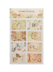 Наклейки Узор на бежевом микс (240155) (2 листа) (7х12см) (упаковка)