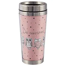 Термостакан Be awesome (совы) (пластик) (400мл)