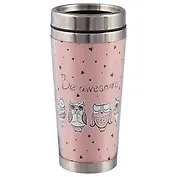 Термостакан Be awesome (совы) (пластик) (400мл)