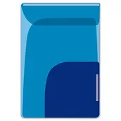 Папка-уголок для заметок "ГОЛУБОЙ + СИНИЙ" 11*16, 2шт. в наборе, 2 отделения, пластик, фигурная вырубка, липкий слой
