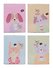Записная книжка А6 110л лин. "Glitter Animals", ПВХ-обл., ассорти - 0
