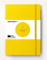 Книга для записей A5, 125 листов в точку "Bauhaus Edition", твердая обложка, лимонный, Leuchtturm1917