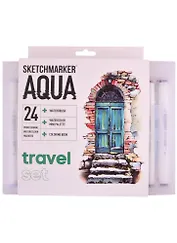 Маркеры акварельные 24цв Aqua Pro Travel Set, к/к, Sketchmarker
