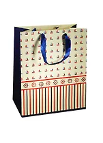 Пакет подарочный бумажный А4 26*32*12 "Морской стиль",нейтр., разноцвет., мат. ламинат, Хансибэг