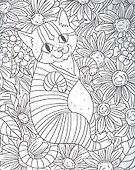 MyArt. РАСКРАСКА-АНТИСТРЕСС 200х230. Мой коуч сказал рисовать котиков - 1