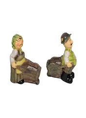 Фигурка Дедушка Бабушка с тачкой (18х13) (15-9)