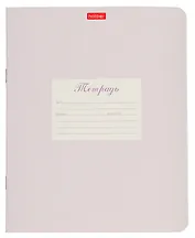 Тетрадь в частую косую линейку Hatber, "Пастель", 12 листов, сиреневая