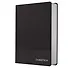 Записная книжка А6 80л кл. "Studio. Черный", иск.кожа,интегр.обл., скругл.углы, ляссе - 0