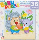Паззл ДМ Astrel/Астрель 36эл. 220*220мм Ежик и Мышонок 6263
