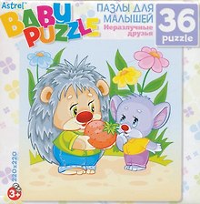 Паззл ДМ Astrel/Астрель 36эл. 220*220мм Ежик и Мышонок 6263