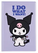 Обложка для паспорта Sanrio  I do what I want! (фиолетовая) (ПВХ бокс)