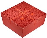 Коробка подарочная "Фетровые сердечки" 15*15*7см
