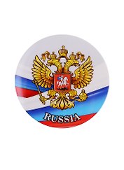 Значок круглый Герб России 02 (44мм) (металл) (50-34-10)