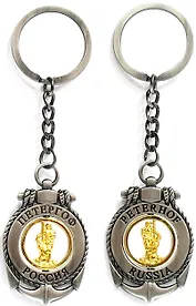 Брелок-якорь-кан (мет.вставка-фигурн (цвет золото) Петергоф.Самсон, цвет античное олово