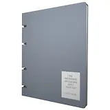 Тетрадь 120л кл. "NUANCES. Дымка" на кольцах, смен.блок, обл. кож.зам, нашивка, инд.уп