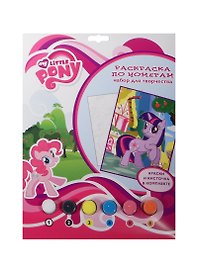Набор д/творч. MultArt Раскраска по номерам My Little Pony (182414) (краска+кисточка) (3+) (упаковка) (в кор. 3х24шт)