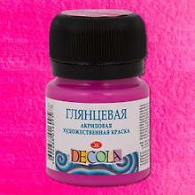 Краска акриловая фуксия 20мл "Декола" глянцевая, ЗХК