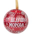 Елочный шар с новогодним пожеланием Кролик (металл) (6,5) - 1