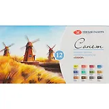 Краски акварельные 12цв "Сонет" ПЛЕНЭР, в кюветах, к/к, ЗХК